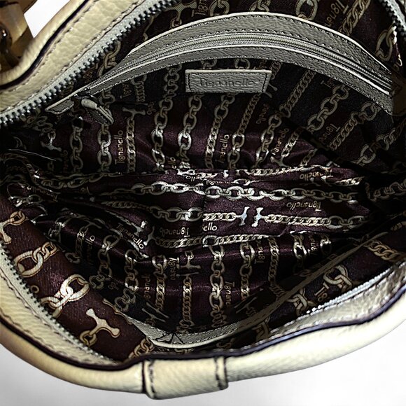 Tignanello Camel Color Leather Purse Crossbody Zipper Closure11 Pockets 3 Inside - Picture 7 of 15